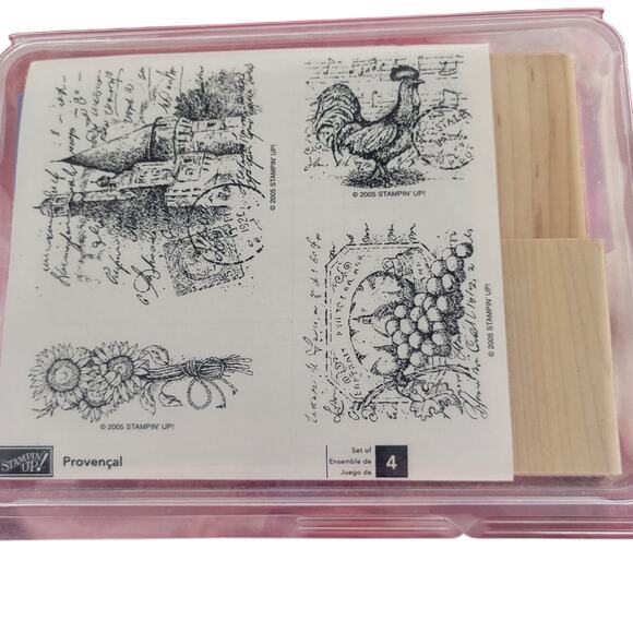 Stampin’ Up! Provencal Stamp Set with 4 New French Country Cottage Rubber Stamps - Picture 5 of 5